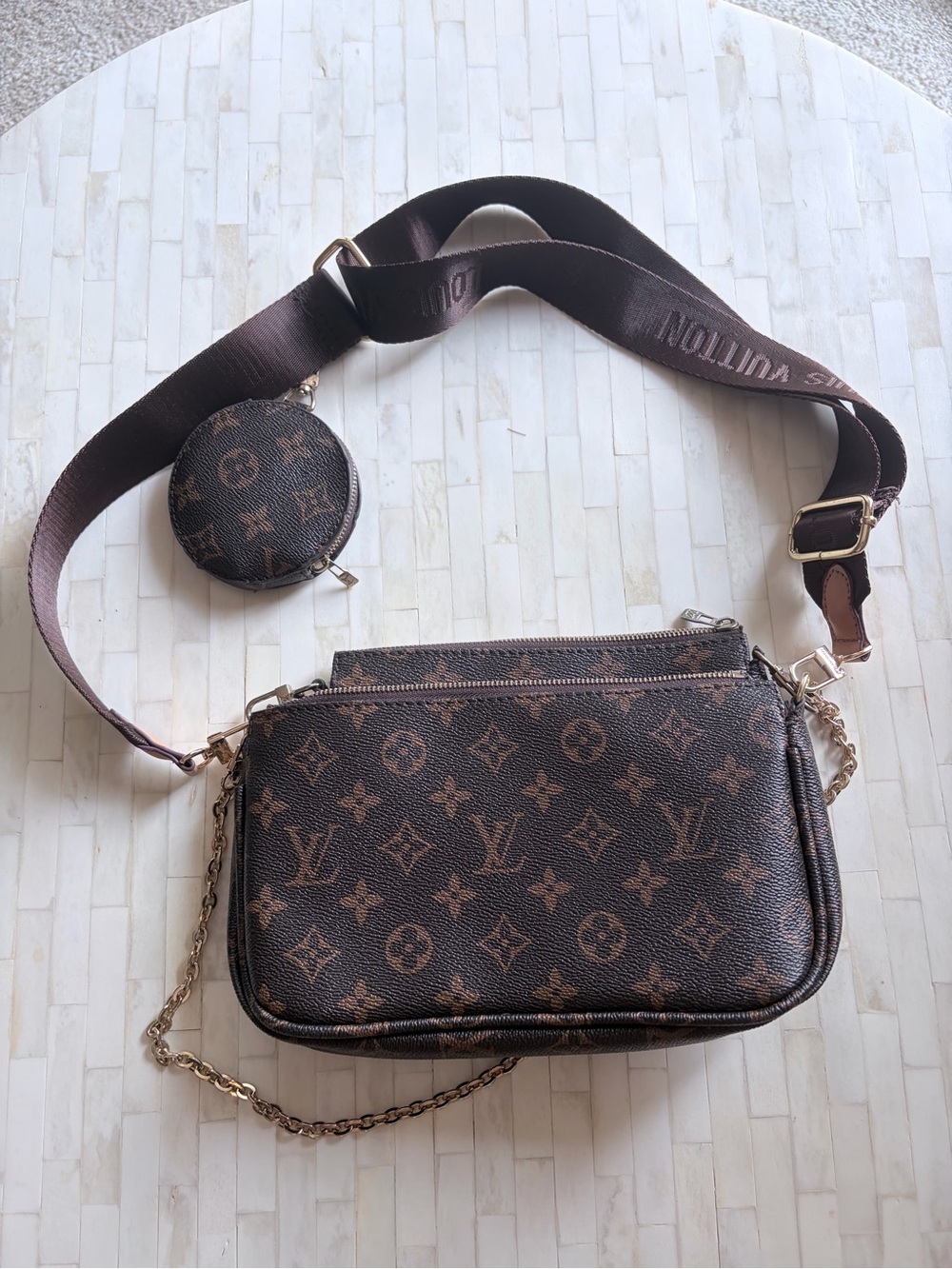 Louis Vuitton Brown Monogram Canvas Multi Pochette Shoulder Bag - Picture 2 of 8